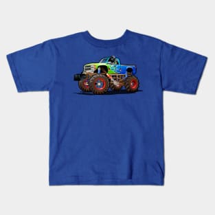 Cartoon Monster truck Kids T-Shirt